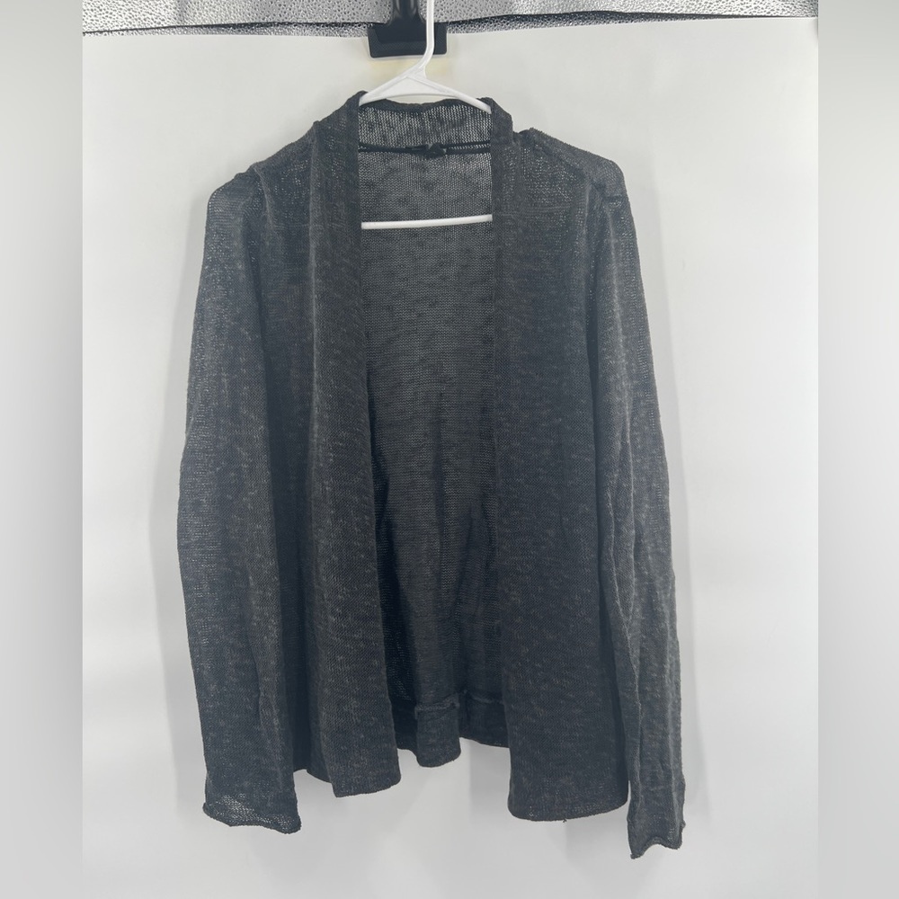 Eileen Fisher grey open front cardigan size SP